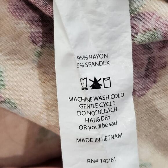 LulaRoe XS Yellow Floral Top - Picture 5 of 7